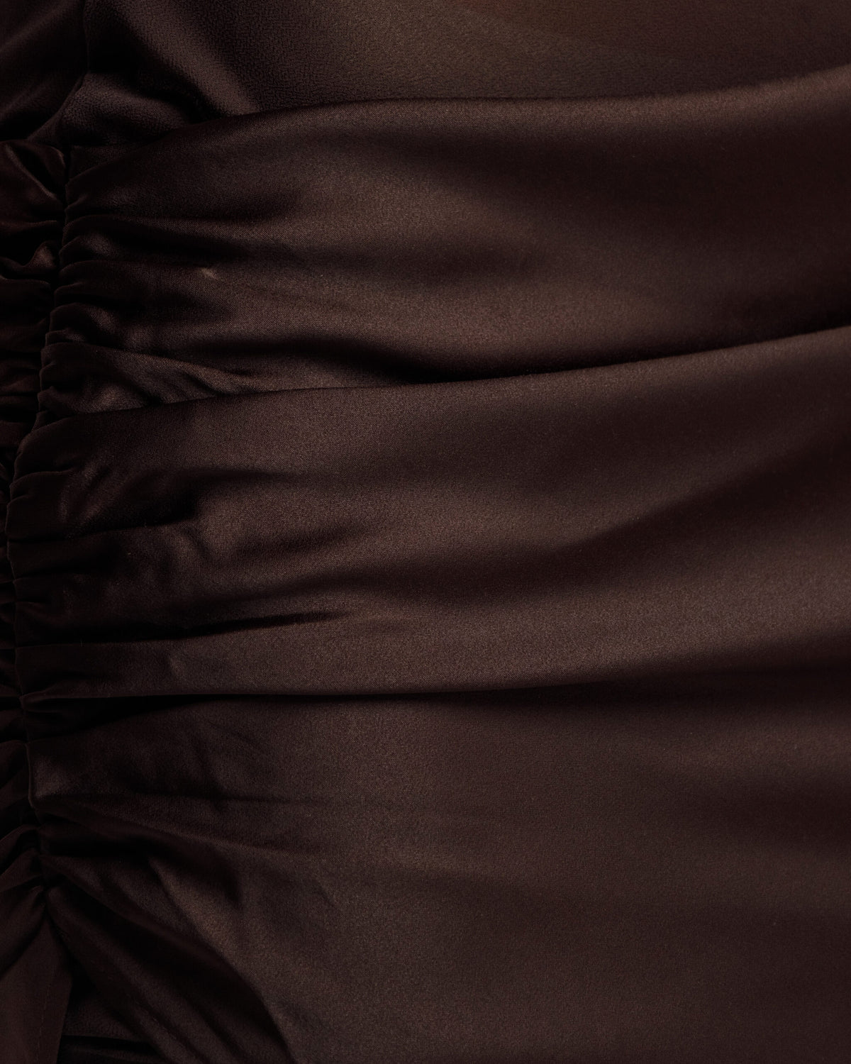 Abito satin fasciato MARRONE - 517152