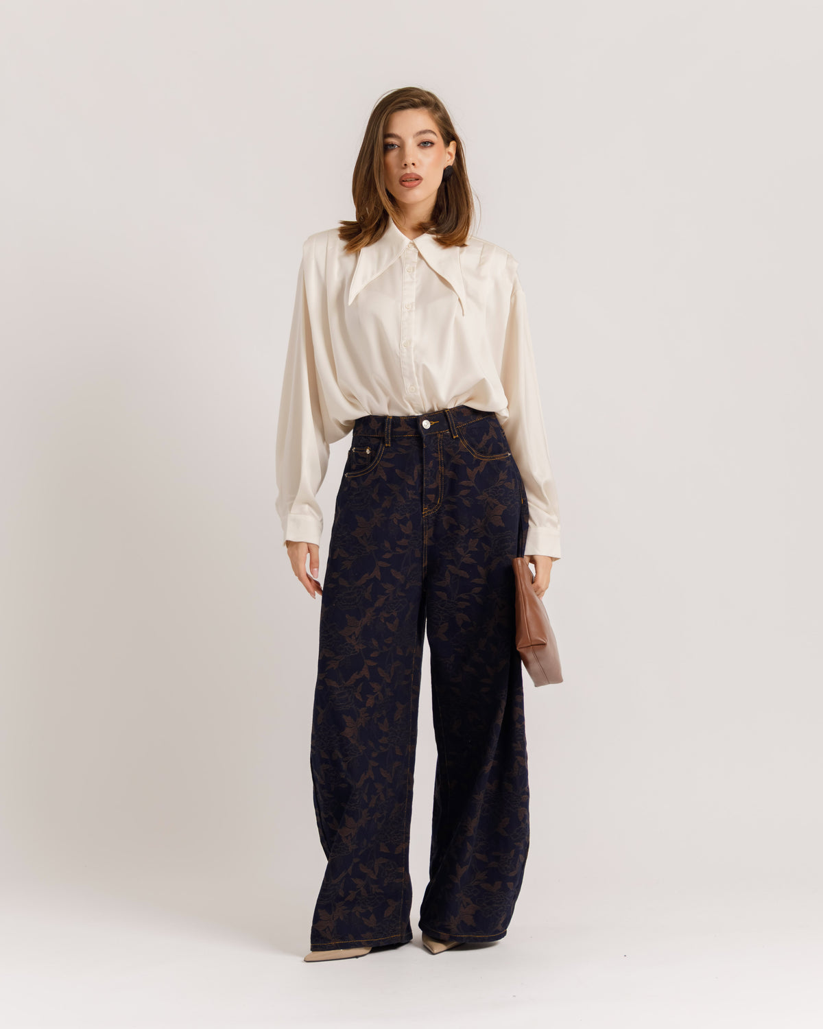 Jeans ballon jacquard - P16680