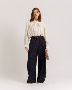 Jeans ballon jacquard - P16680