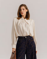 Camicia in viscosa con spalline CREMA - 31676