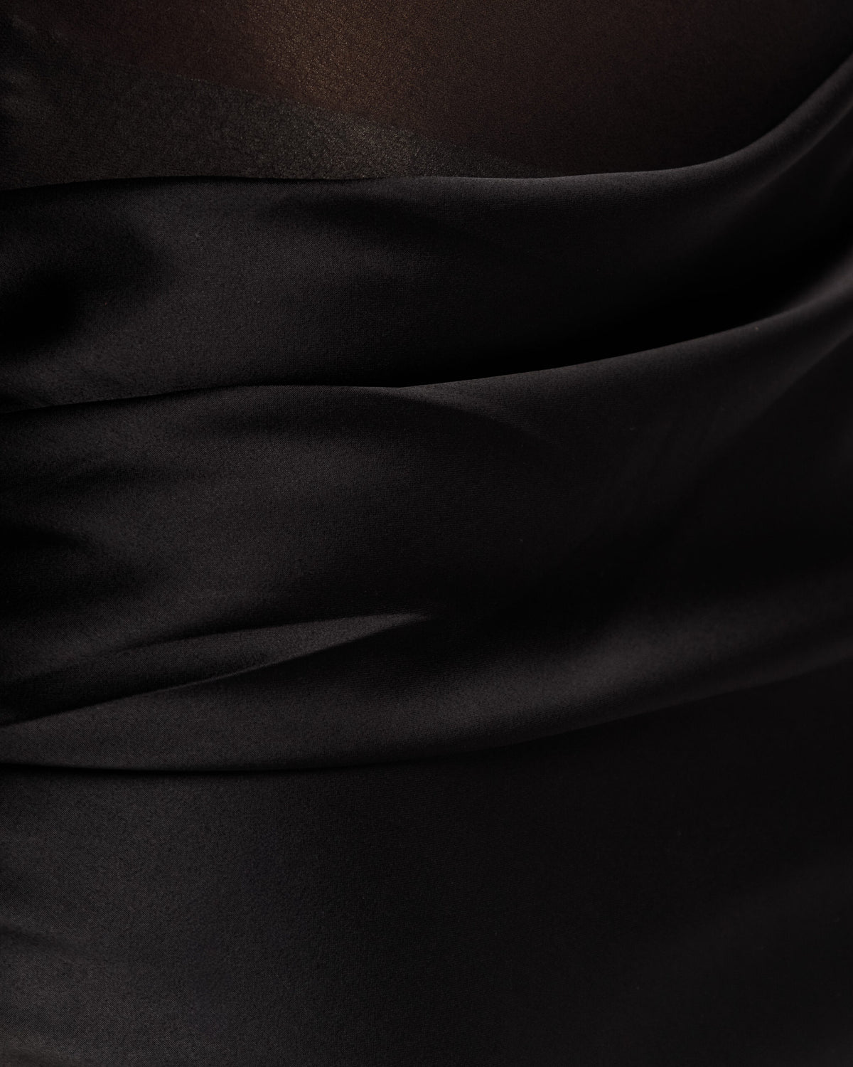 Abito satin fasciato NERO - 517152