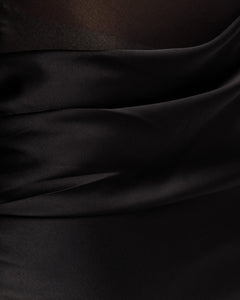 Abito satin fasciato NERO - 517152