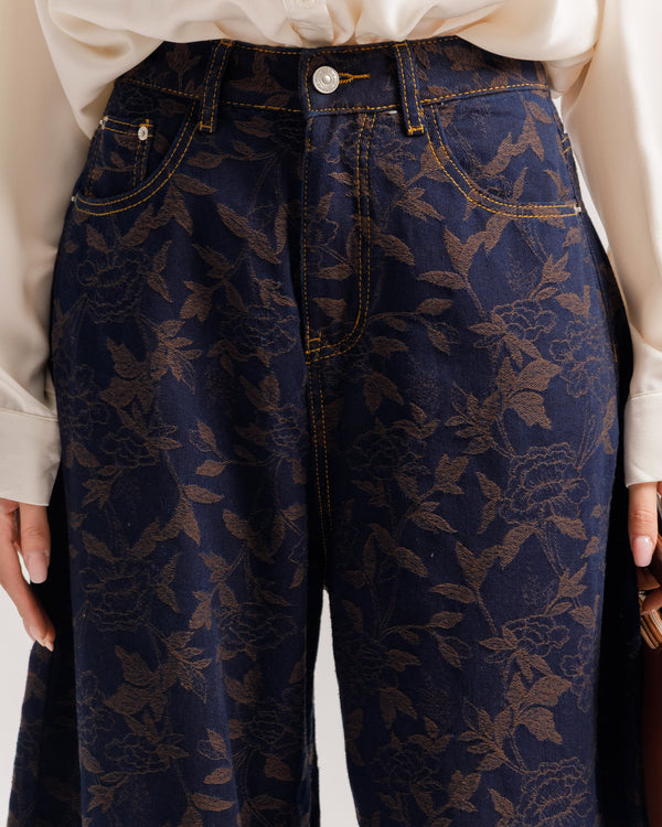 Jeans ballon jacquard - P16679