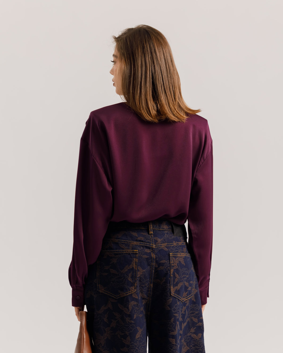 Camicia in viscosa con spalline PRUGNA - 31676