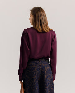 Camicia in viscosa con spalline PRUGNA - 31676