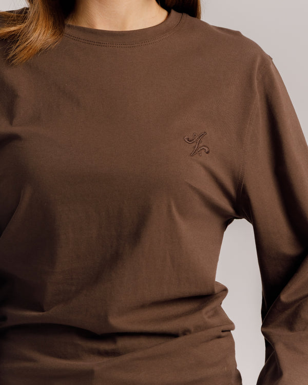 Maglia Althèa busto aderente MARRONE - C279