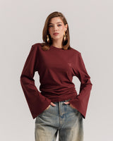 Maglia Althèa busto aderente BORDEAUX - C281