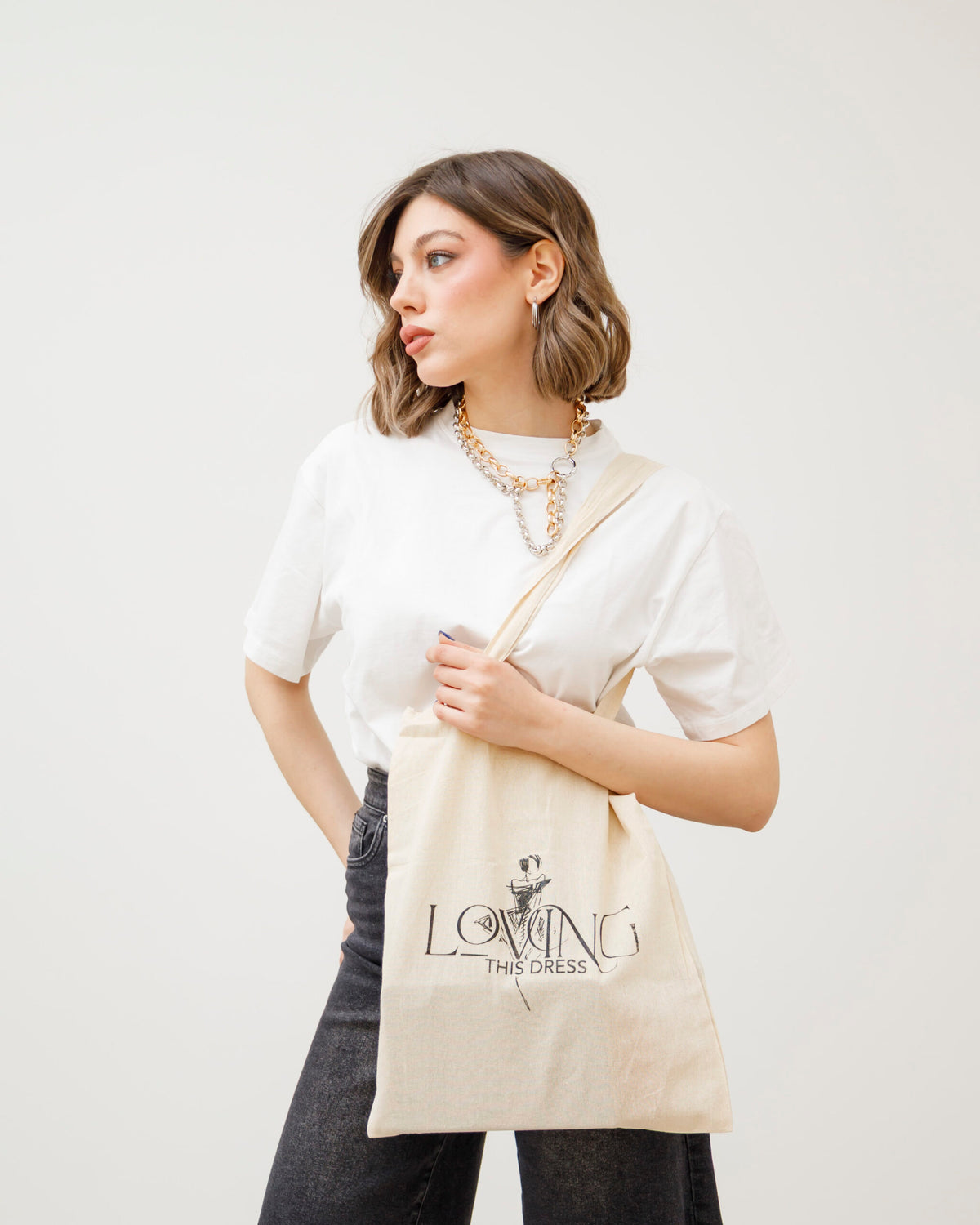 Shopper in cotone naturale LOVING THIS DRESS