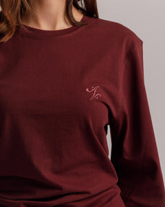 Maglia Althèa busto aderente BORDEAUX - C281