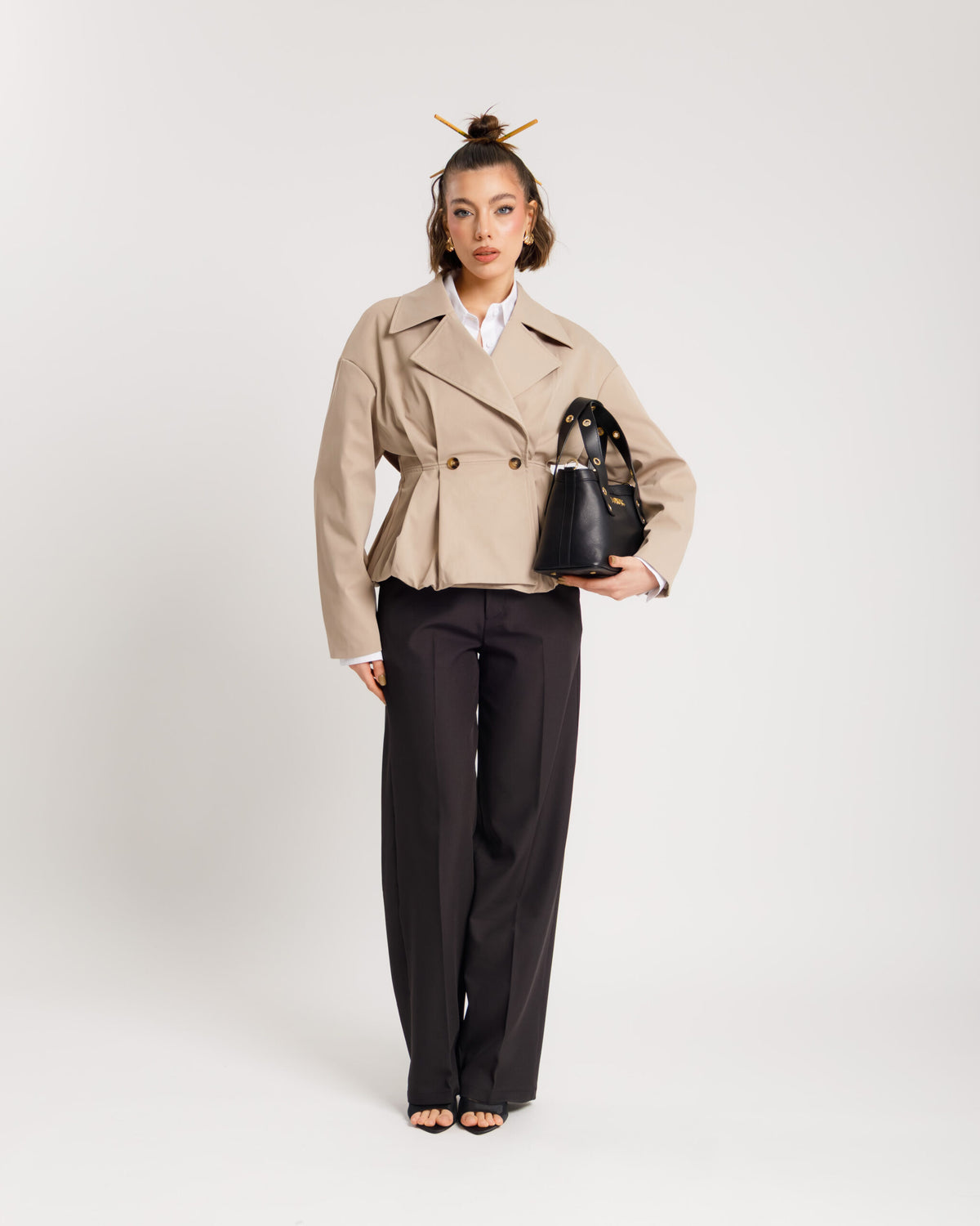 Trench corto BEIGE - 3185