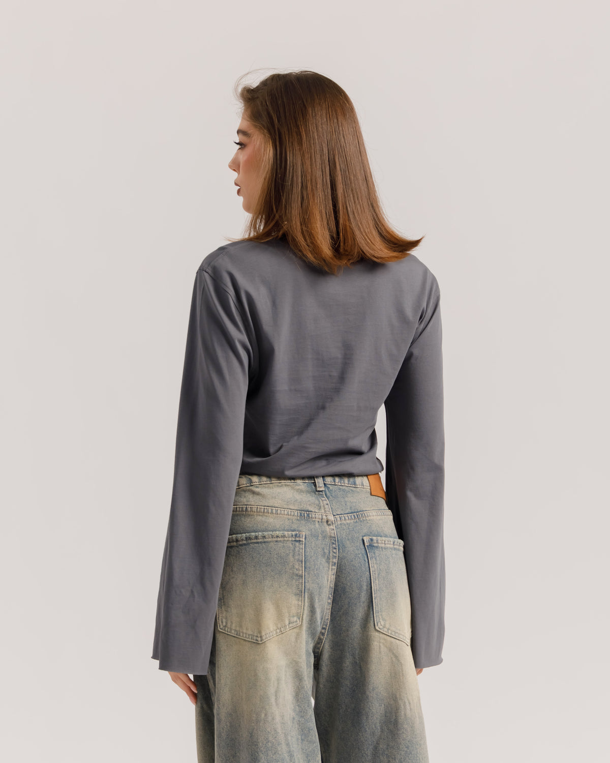 Maglia Althèa busto aderente GRIGIO PIOMBO - C281