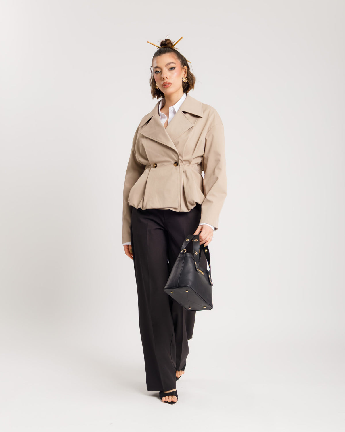 Trench corto BEIGE - 3185