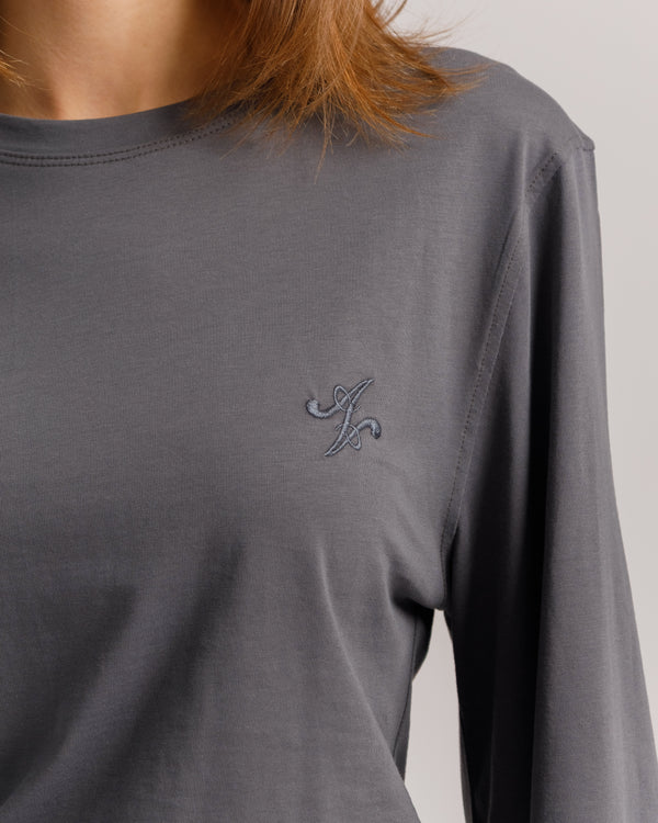 Maglia Althèa busto aderente GRIGIO PIOMBO - C279