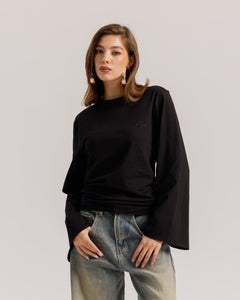 Maglia Althèa busto aderente NERA - C281
