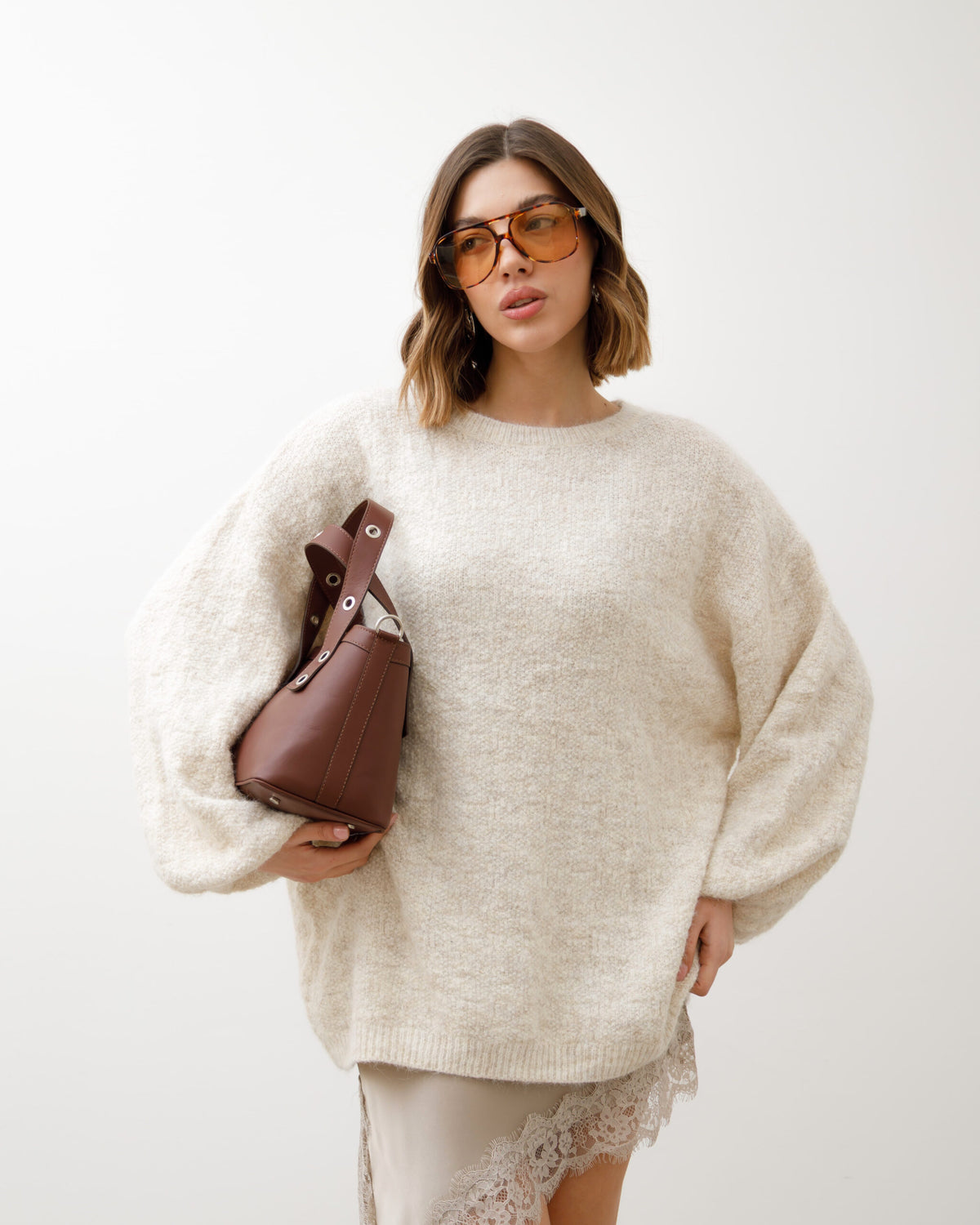Maglione in lana oversize - PL12272