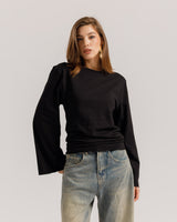 Maglia Althèa busto aderente NERA - C281