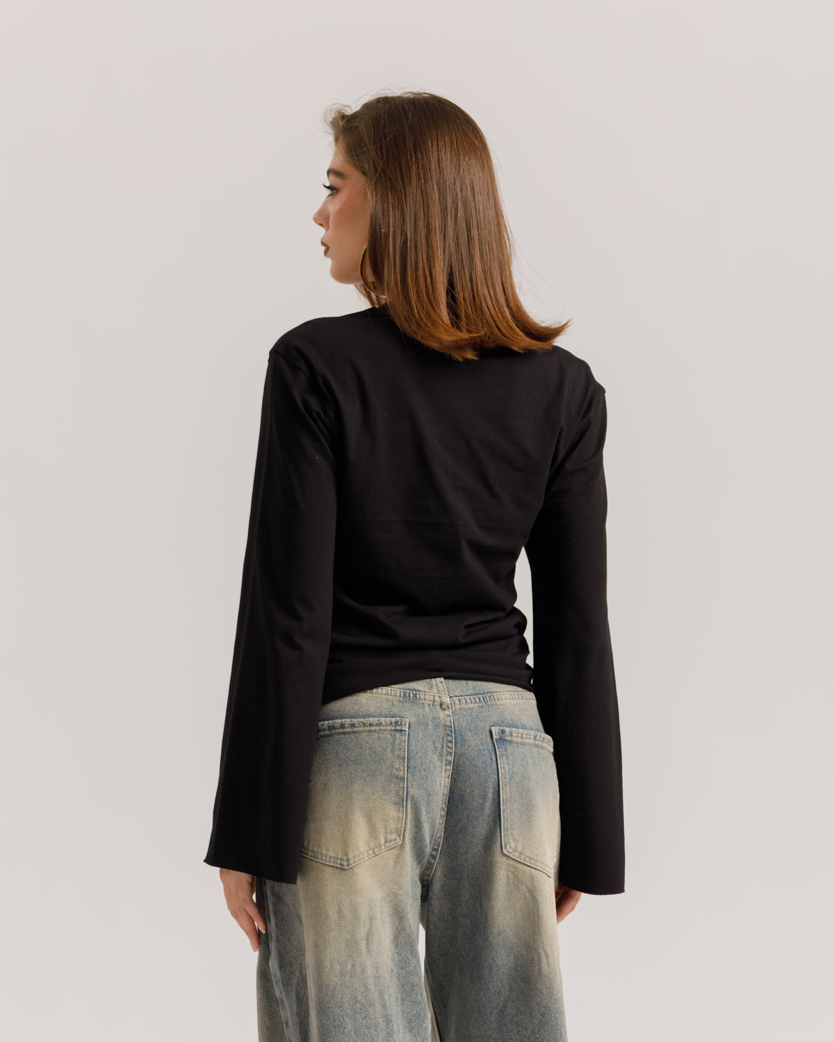 Maglia Althèa busto aderente NERA - C281