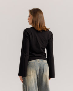 Maglia Althèa busto aderente NERA - C281