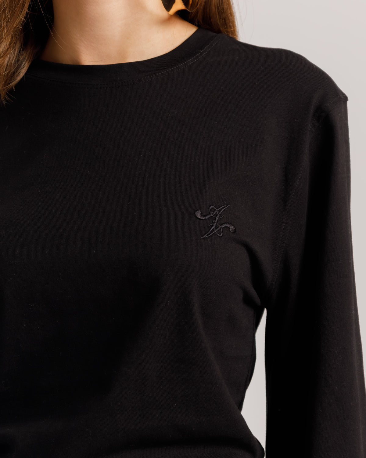 Maglia Althèa busto aderente NERA - C281