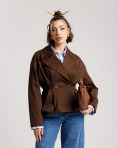 Trench corto MARRONE - 3185