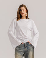 Maglia Althèa busto aderente PANNA - C281