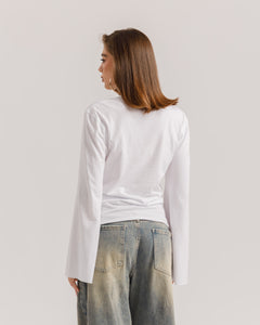 Maglia Althèa busto aderente PANNA - C281