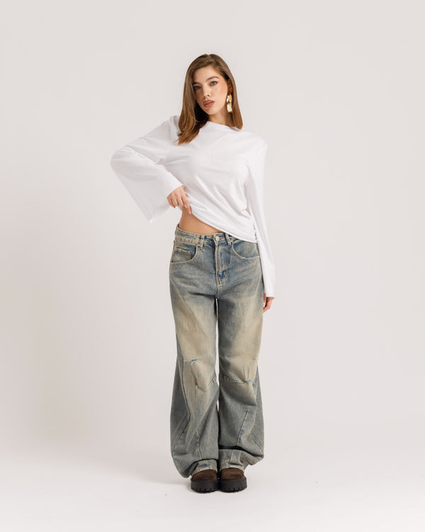 Jeans baggy con strappi - A5230