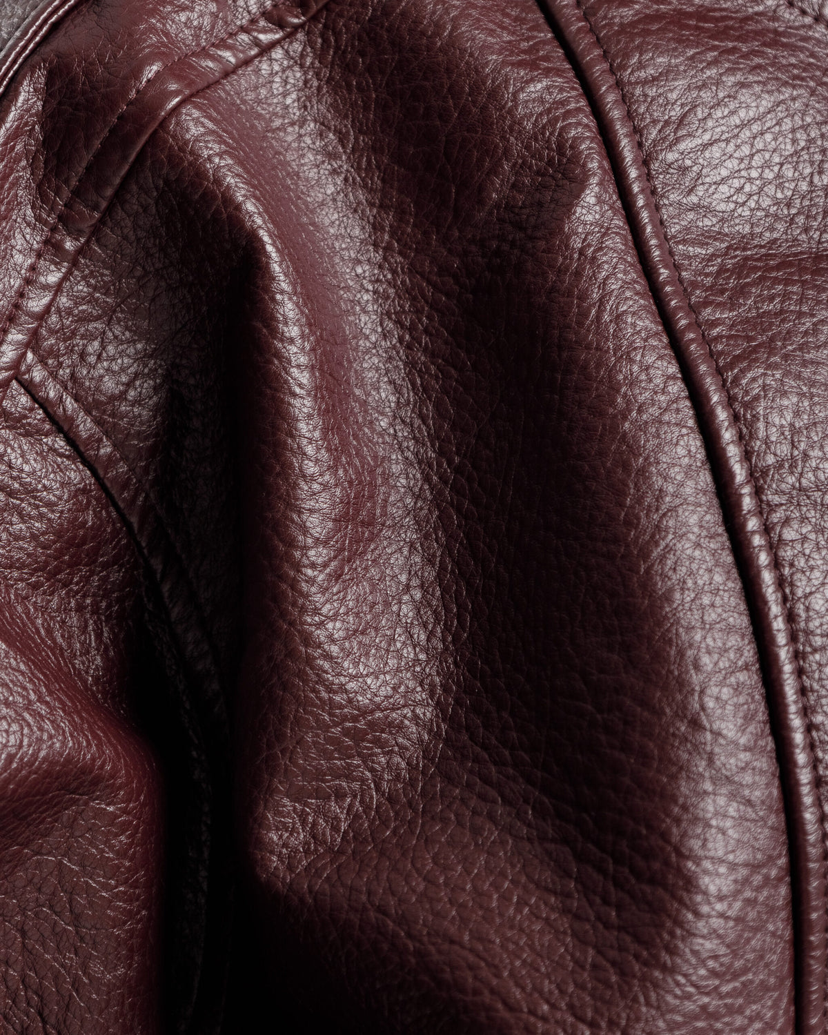 Bomber finta pelle collo alto BORDEAUX - 22001