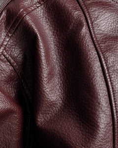 Bomber finta pelle collo alto BORDEAUX - 22001