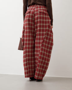 Pantaloni ballon tartan rosso - P12767