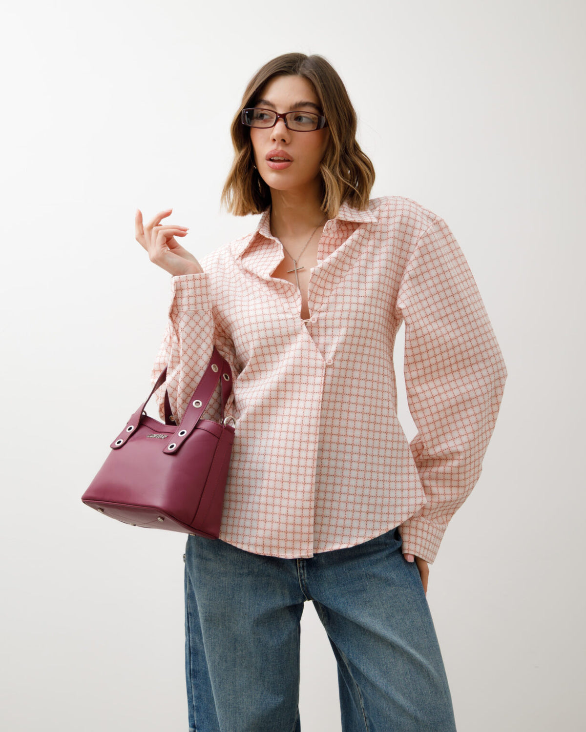 Camicia avvitata a quadretti - H12890 SLC