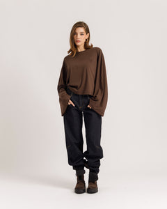 Maglia Althèa long sleeve MARRONE- C279
