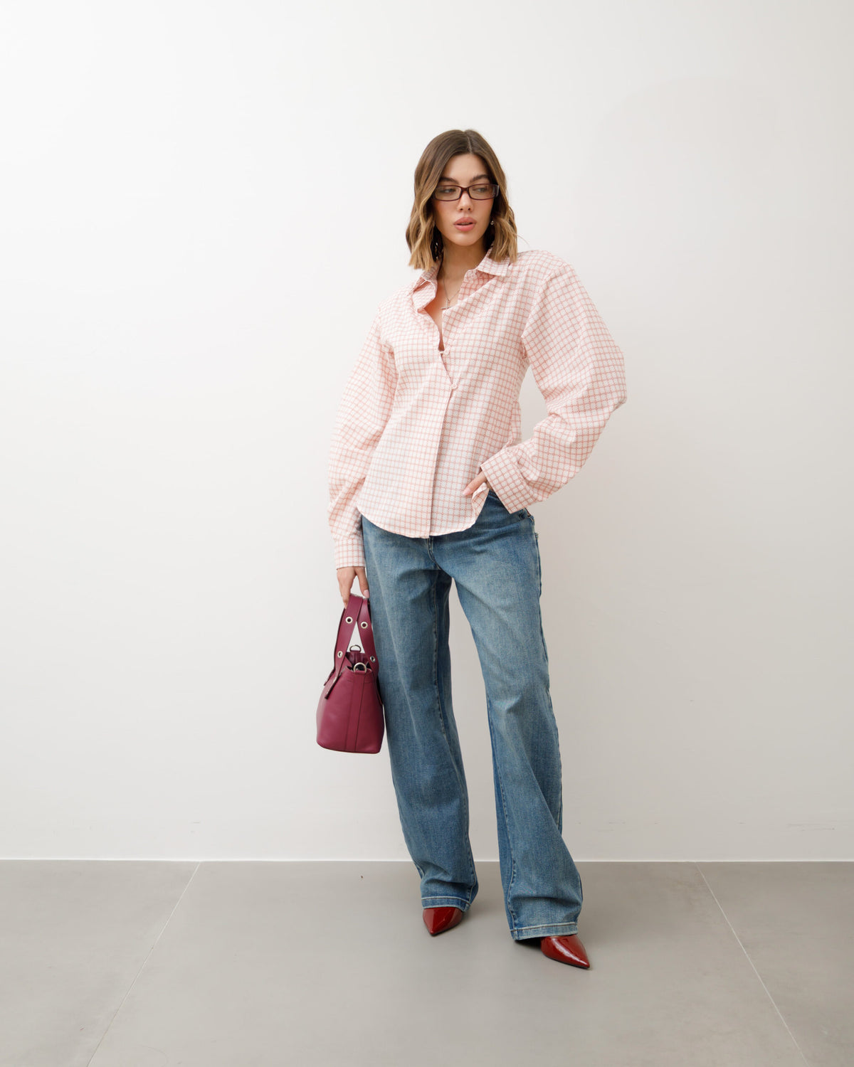 Camicia avvitata a quadretti - H12890 SLC