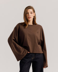 Maglia Althèa long sleeve MARRONE- C279