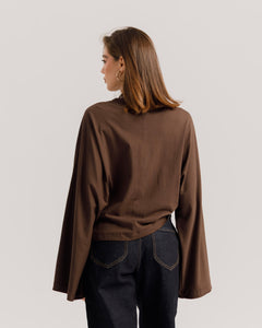 Maglia Althèa long sleeve MARRONE- C279