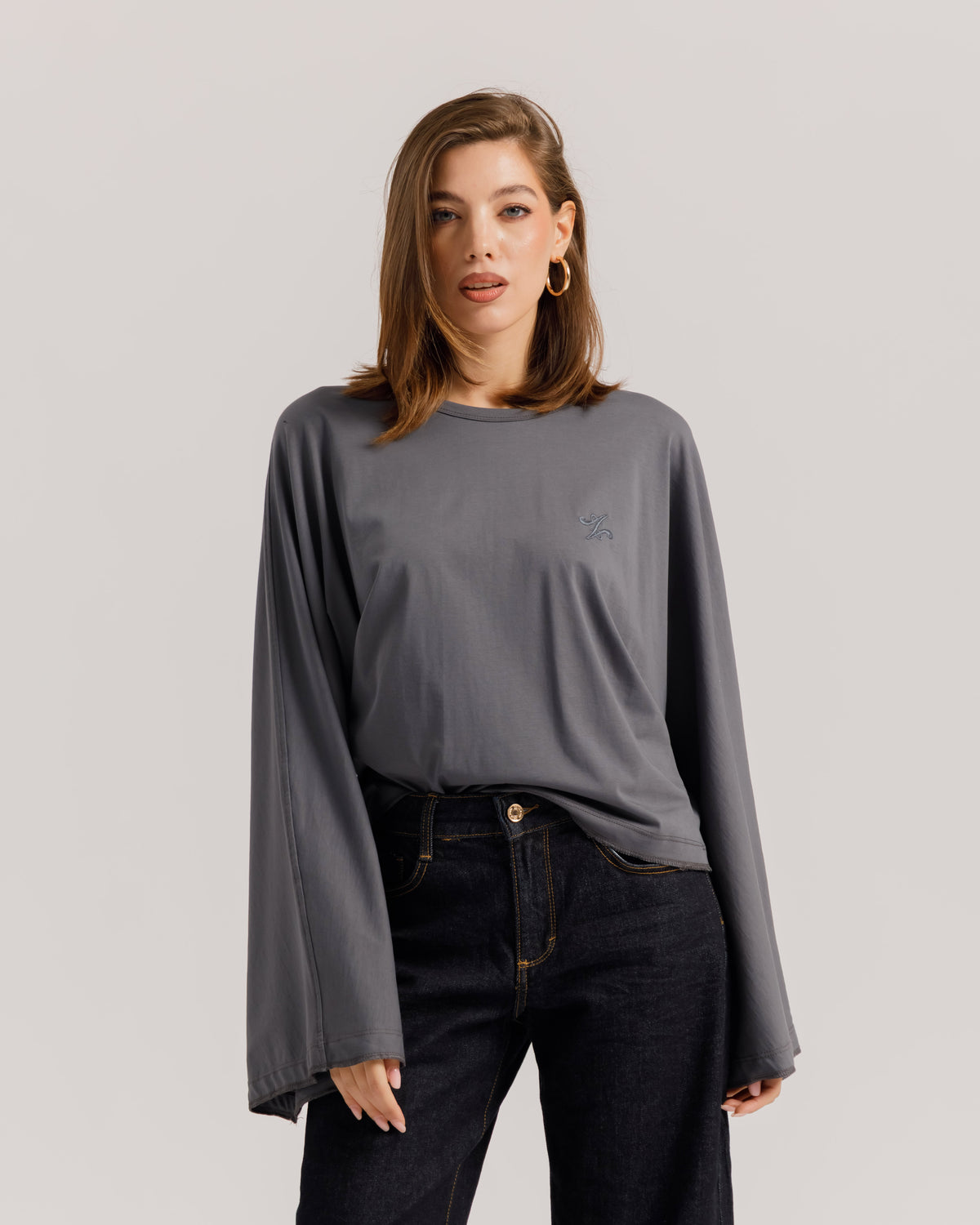 Maglia Althèa long sleeve GRIGIO PIOMBO - C279