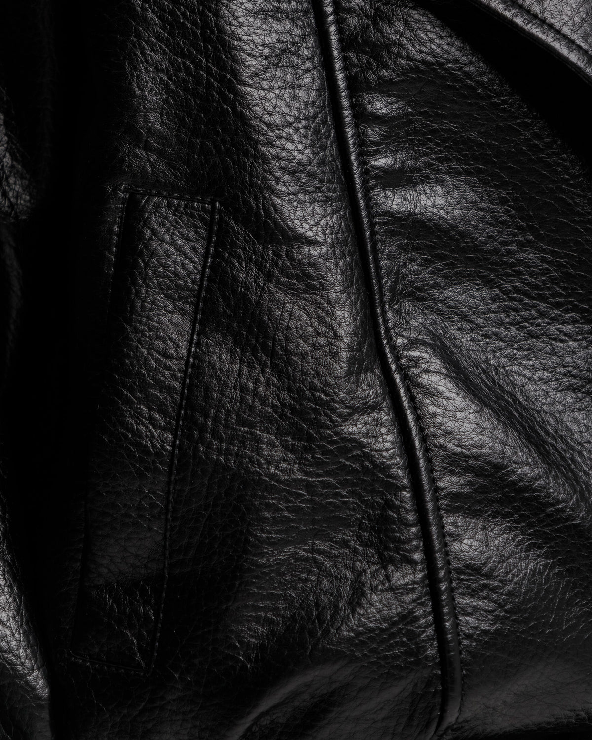 Bomber finta pelle collo alto NERO - 22001