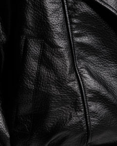 Bomber finta pelle collo alto NERO - 22001