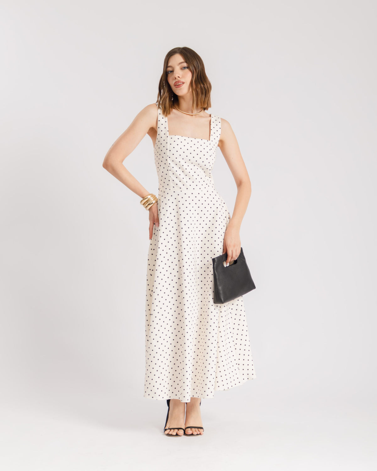 Abito lungo a pois - 26298