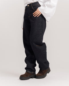 Jeans barrel blu scuro - H5777