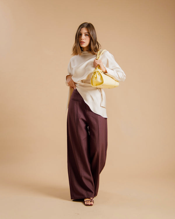 Pantaloni palazzo con taschini -  9727 SLCG
