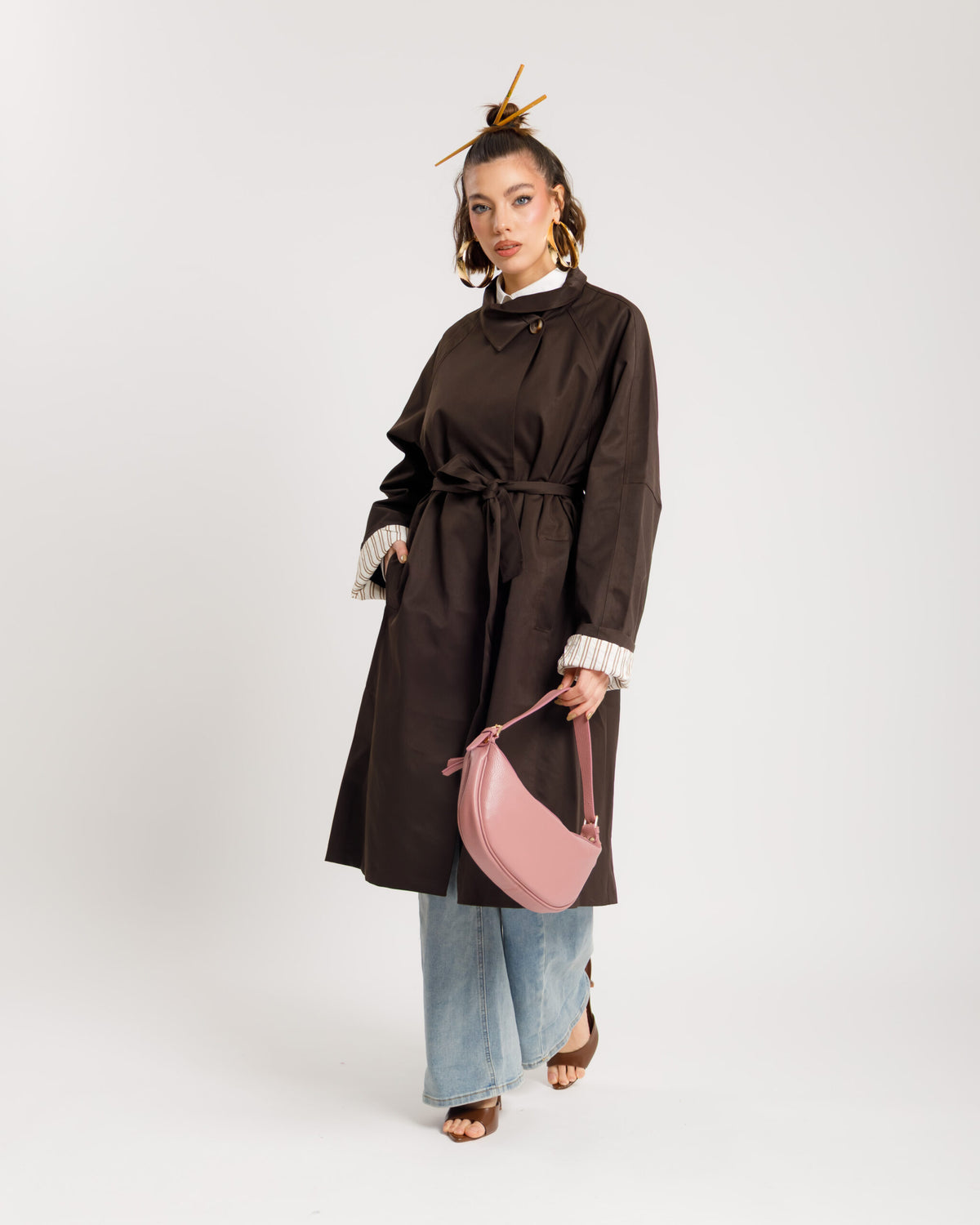 Trench con collo alto - 3163