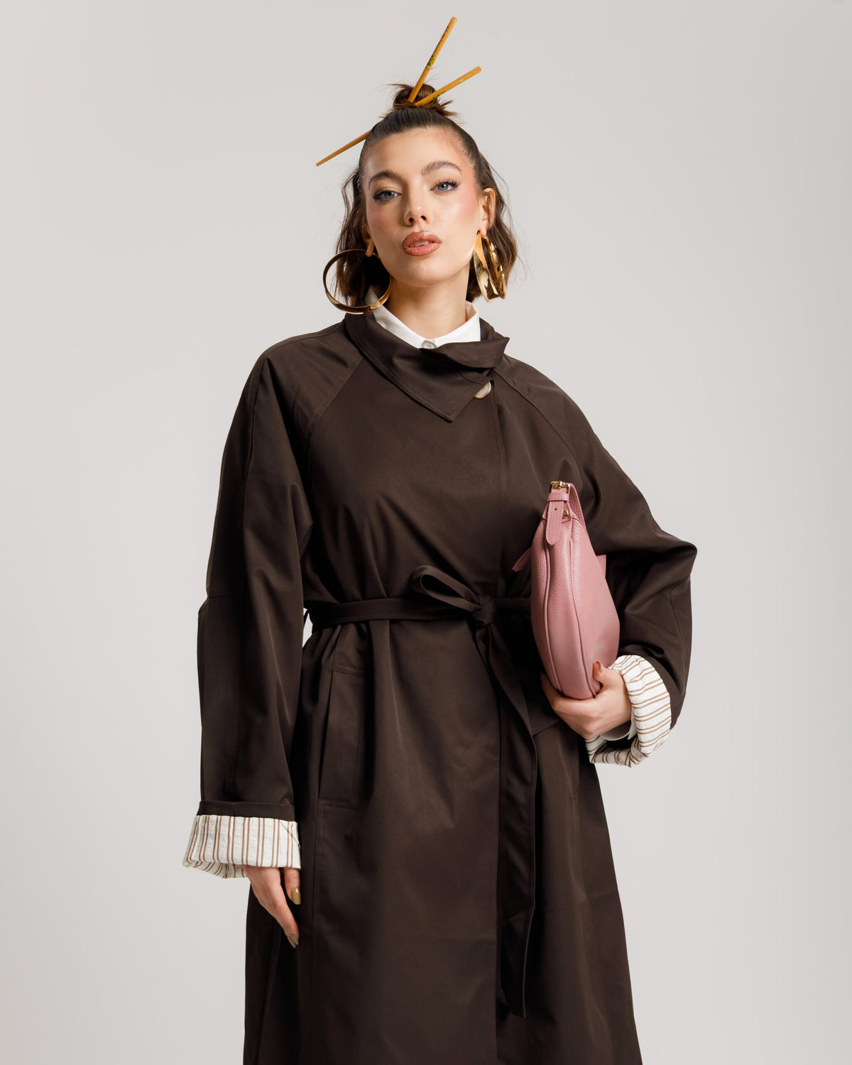 Trench con collo alto - 3163