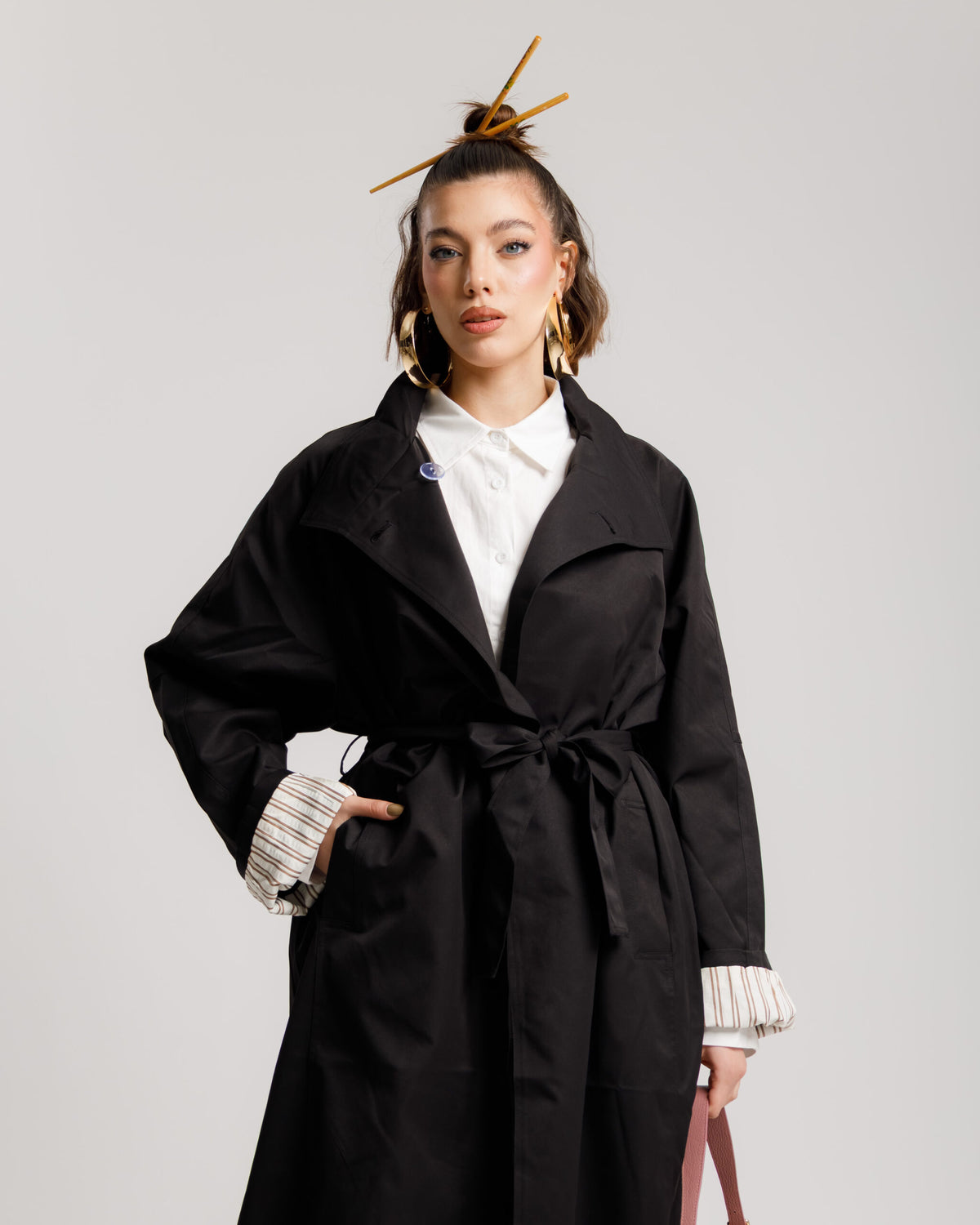 Trench con collo alto - 3163