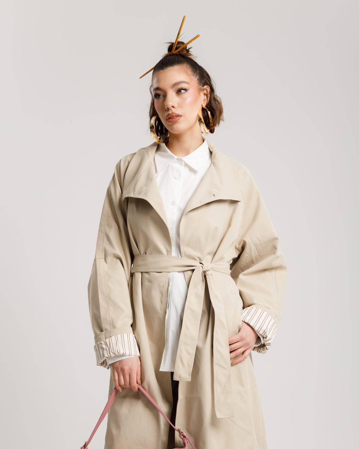 Trench con collo alto - 3163