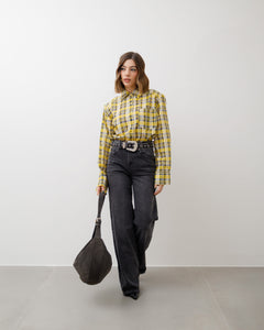 Camicia a quadri GIALLA - H12787