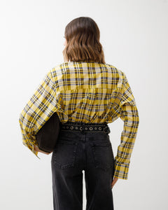 Camicia a quadri GIALLA - H12787