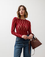 Maglia in pizzo trasparente - L1452 SLCb