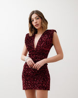 Abito corto con paillettes - R15881