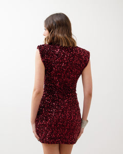 Abito corto con paillettes - R15881